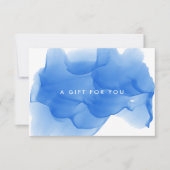 Cobalt Blue Watercolor Blot Geschenkgutschein (Vorderseite)