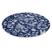 Cobalt Blue White Bee Honeycomb Rustikale Chinoise Schneidebrett (Ecke)