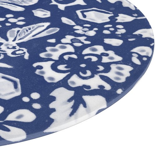 Cobalt Blue White Bee Honeycomb Rustikale Chinoise Schneidebrett (Ecke)