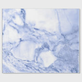 Cobalt Blue White Gray Marble Shiny Glam Geschenkpapier (Flach)