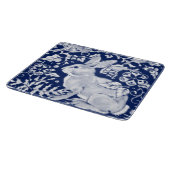 Cobalt Blue White Rabbit Bunny Delft Dedham Bird Schneidebrett (Ecke)