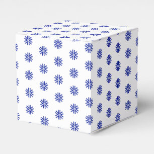 Cobalt Blue White Snowfloakes Mustergeschenk Geschenkschachtel