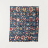 Cobalt Blue Yellow Red Azeton Butterfly  Wandteppich (Vorderseite)