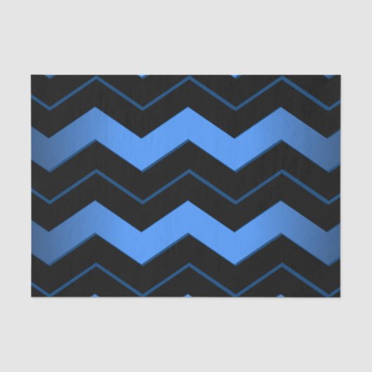 Cobalt Blue Zickzack Seidenpapier (Vorderseite)