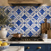 Cobalt Breeze Hand-Painted Blue Mediterranean Fliese