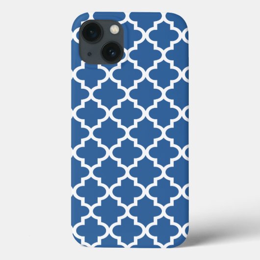 Cobalt Bright Blue Marokkanischer Tile Trellis Case-Mate iPhone Hülle (Rückseite)