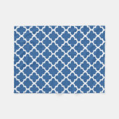 Cobalt Bright Blue Marokkanischer Tile Trellis Fleecedecke (Vorderseite (Horizontal))