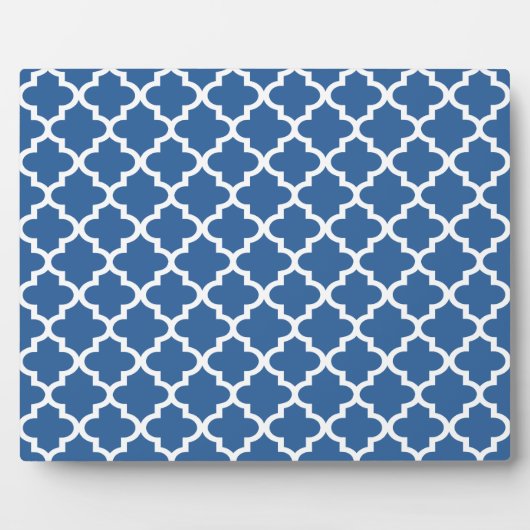 Cobalt Bright Blue Marokkanischer Tile Trellis Fotoplatte (Vorderseite)