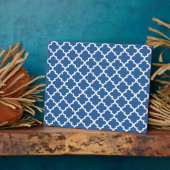 Cobalt Bright Blue Marokkanischer Tile Trellis Fotoplatte (Seite)
