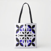 Cobalt Classic Tile Muster Tote Bag Tasche (Vorderseite)