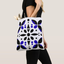 Cobalt Classic Tile Muster Tote Bag Tasche
