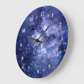 Cobalt Dreams Stars Galaxies Space Universe Große Wanduhr (Winkel)