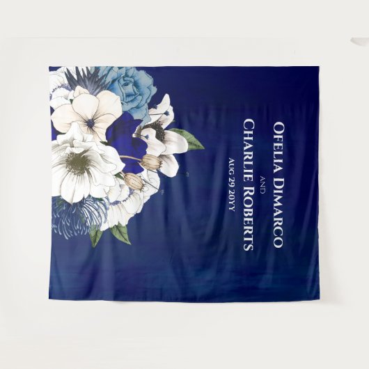 Cobalt Dusty Blau Foto Wand Hintergrund Wandteppich (Vorderseite (Horizontal))