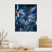 Cobalt Falke Tauchgang Poster (Küche)