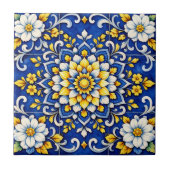 Cobalt Garden Glow Tile  Fliese (Vorderseite)