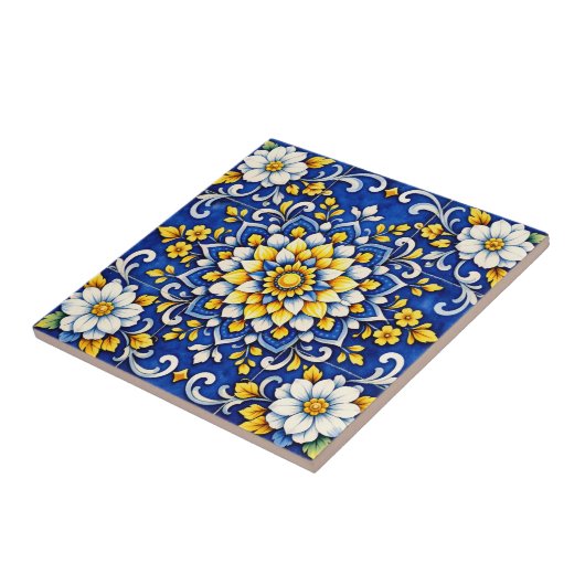 Cobalt Garden Glow Tile  Fliese (Seite)