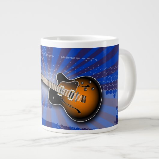 Cobalt Grunge Burst Gitarre Spezielle Tasse (Vorderseite Rechts)
