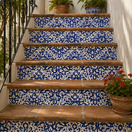Cobalt Heritage Classic Blue and White Geometric Fliese
