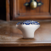 Cobalt Iberian Tiles Artistic Portugal Azulejo Keramikknauf