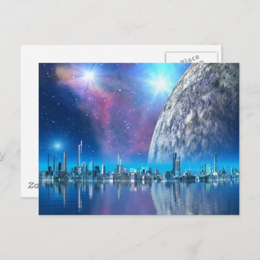 Cobalt Island Cities of the Future Postcard Postkarte (Vorne/Hinten)