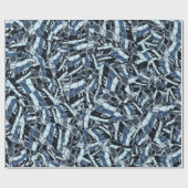Cobalt Kaleidoskop Print Pattern Design Geschenkpapier (Flach)