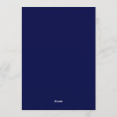 Cobalt Lush Blossom Wedding Einladung (Rückseite)
