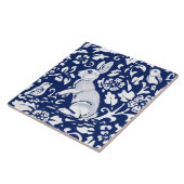 Cobalt Navy Blue Rabbit Bird Dedham Delft Morris Fliese (Seite)