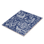 Cobalt Navy Blue Woodland Animal Fox Kaninchen Hir Fliese (Seite)