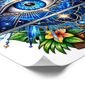 Cobalt Orbit Eye Poster (Ecke)