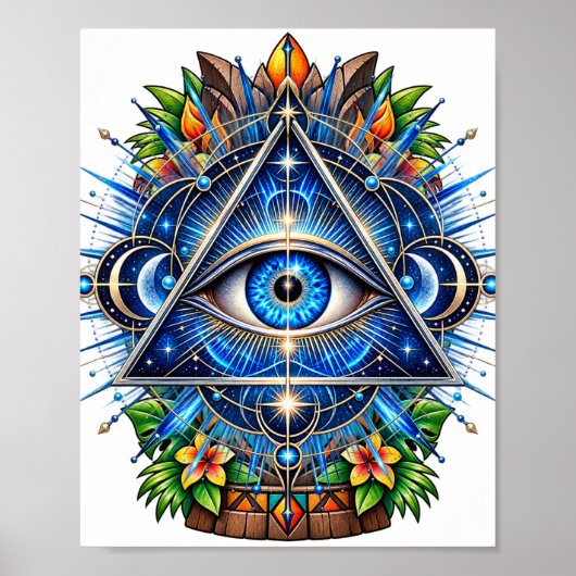 Cobalt Orbit Eye Poster (Vorne)