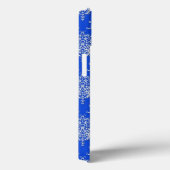 Cobalt Royal Blue und White Damask Case-Mate iPhone Hülle (Rückseite / Rechts)