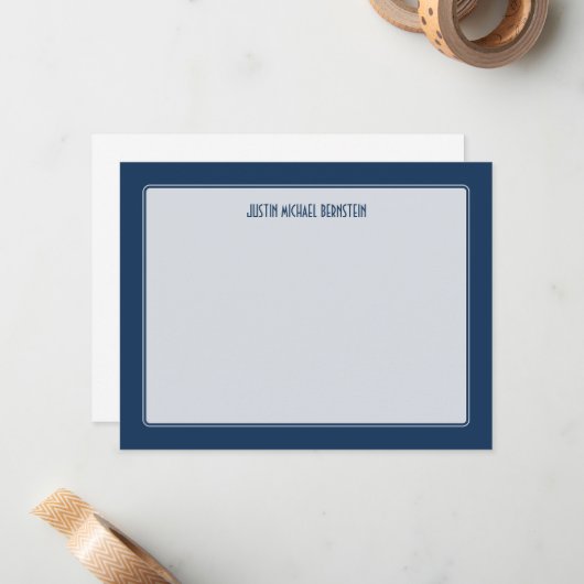 Cobalt Simple Note Mitteilungskarte (Vorderseite/Rückseite Beispiel)