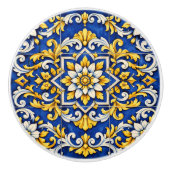 Cobalt Star Azulejo Keramikgriff Keramikknauf (Vorderseite)