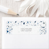 Cobalt Stone Blue Terrazzo Muster (Insitu)