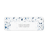 Cobalt Stone Blue Terrazzo Muster (Vorne)