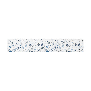 Cobalt Stone Blue Terrazzo Wedding Einladungsbanderole
