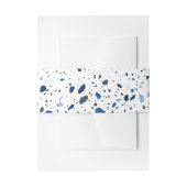 Cobalt Stone Blue Terrazzo Wedding Einladungsbanderole (Vorderseite Beispiel)