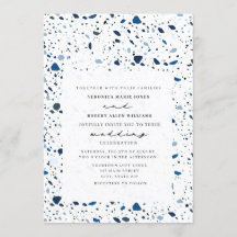 Cobalt Stone Terrazzo Moderne Hochzeit
