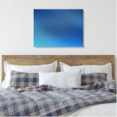 Cobalt Turquoise Blue & Grau Abstrakte Canvas Prin Leinwanddruck (Insitu (Schlafzimmer))