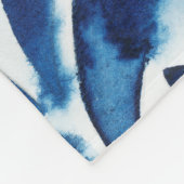 Cobalt Watercolor Tiles IV Fleecedecke (Ecke)