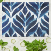 Cobalt Watercolor Tiles IV Geschirrtuch (Gefaltet)