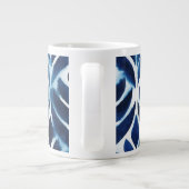 Cobalt Watercolor Tiles IV Jumbo-Tasse (Rückseite)