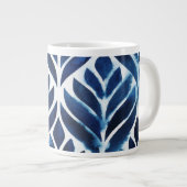 Cobalt Watercolor Tiles IV Jumbo-Tasse (Vorderseite Rechts)