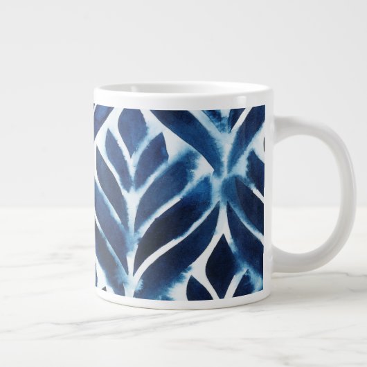 Cobalt Watercolor Tiles IV Jumbo-Tasse (Rechts)