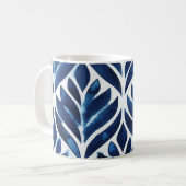 Cobalt Watercolor Tiles IV Kaffeetasse (Vorderseite Links)