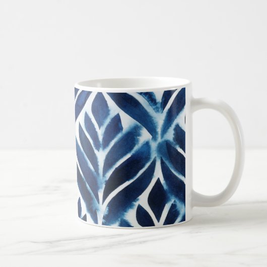 Cobalt Watercolor Tiles IV Kaffeetasse (Rechts)