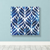 Cobalt Watercolor Tiles IV Leinwanddruck (Insitu (Holzboden))