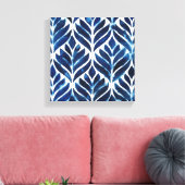 Cobalt Watercolor Tiles IV Leinwanddruck (Insitu (Wohnzimmer))