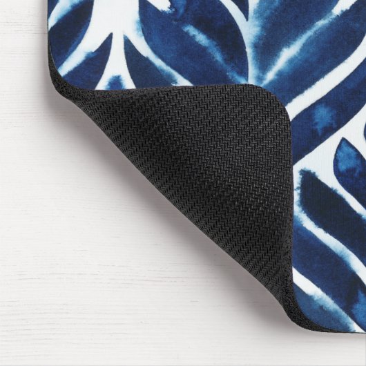 Cobalt Watercolor Tiles IV Mousepad (Ecke)