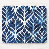 Cobalt Watercolor Tiles IV Mousepad (Vorne)